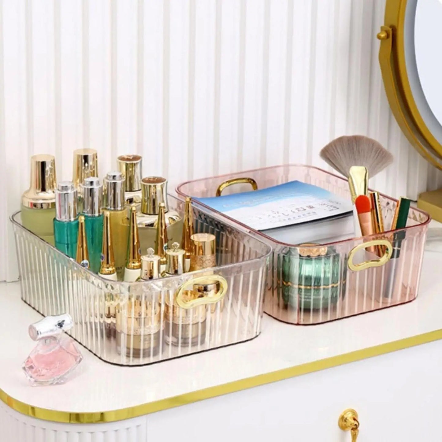 Multi-Purpose Clear Storage Bins | Stackable Refrigerator, Pantry & Cabinet Organizers