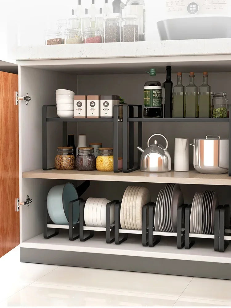 Collapsible Kitchen Dish Drying Rack | Plate Organizer for Cabinets & Countertops