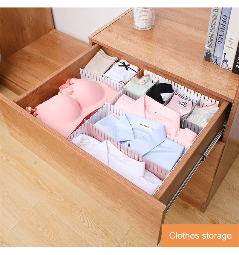 Adjustable DIY Drawer Dividers | Expandable Plastic Organization Separators