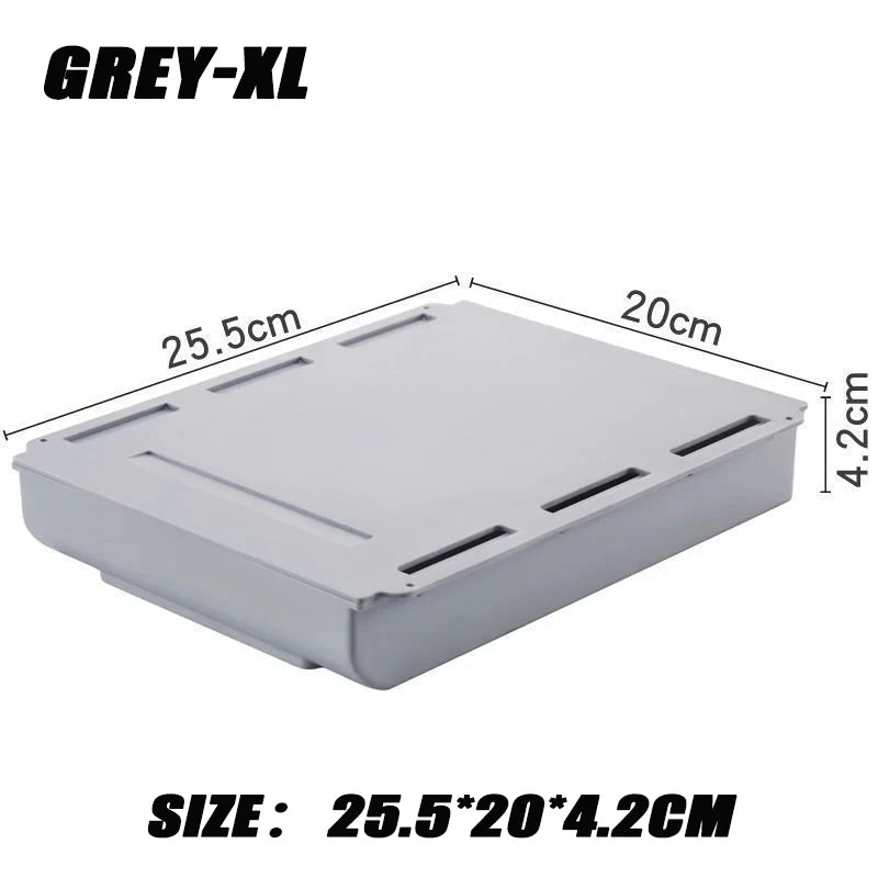 Self-Adhesive Hidden Under-Desk Drawer | Space-Saving Desktop Organize