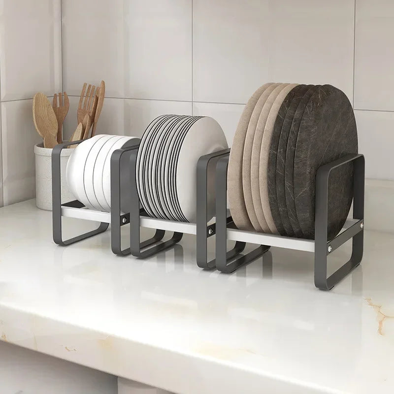Collapsible Kitchen Dish Drying Rack | Plate Organizer for Cabinets & Countertops