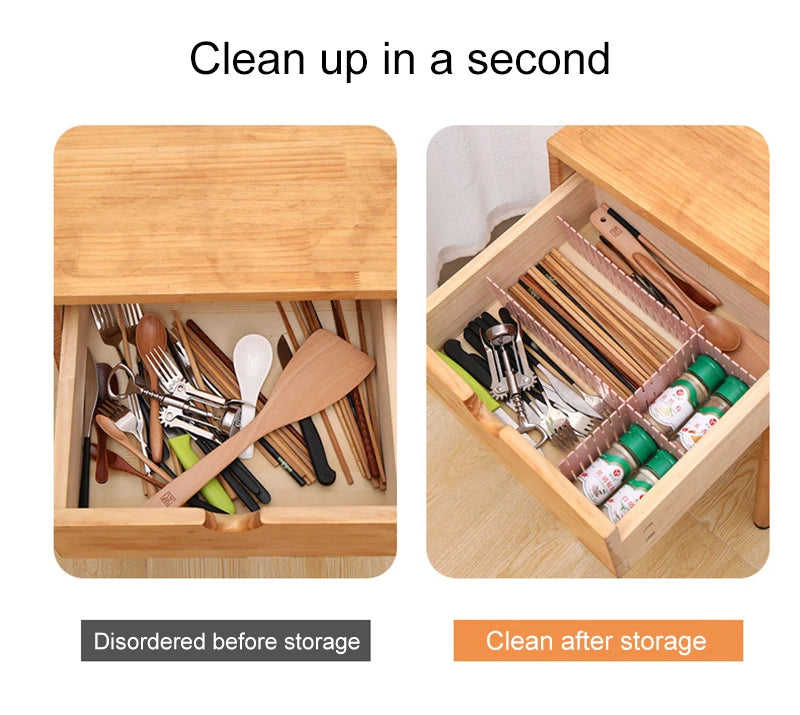 Adjustable DIY Drawer Dividers | Expandable Plastic Organization Separators