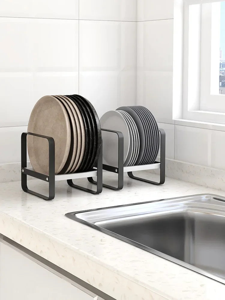 Collapsible Kitchen Dish Drying Rack | Plate Organizer for Cabinets & Countertops