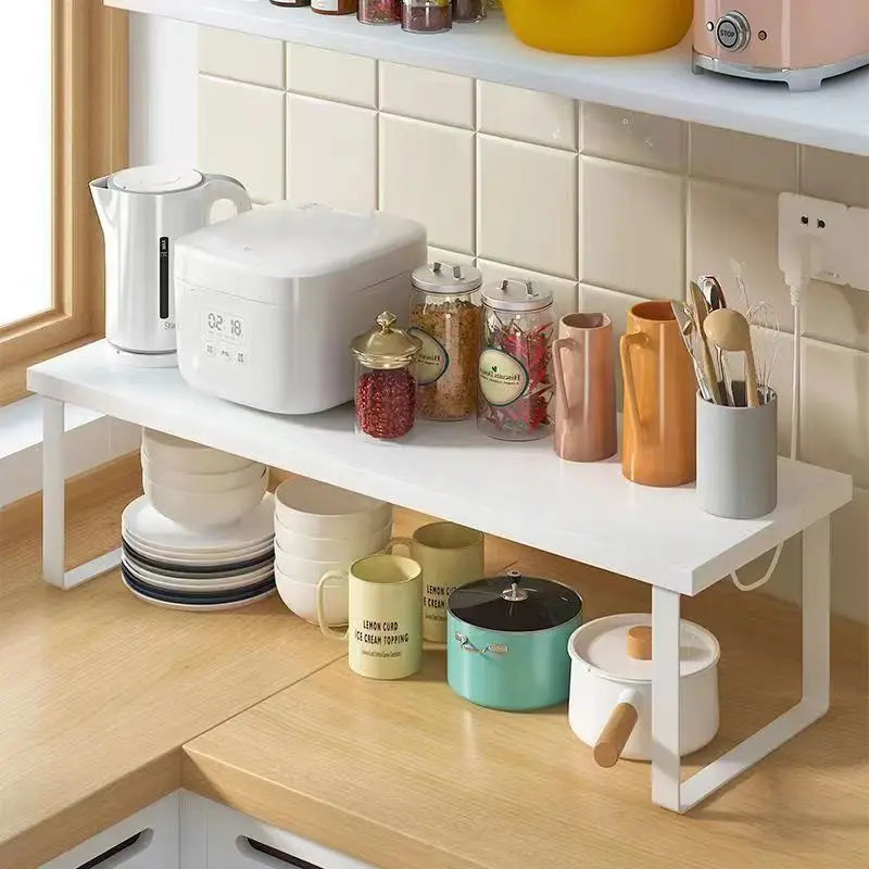 Stackable Kitchen Countertop & Cabinet Shelf | Multi-purpose Storage Rack