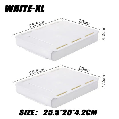 Self-Adhesive Hidden Under-Desk Drawer | Space-Saving Desktop Organize