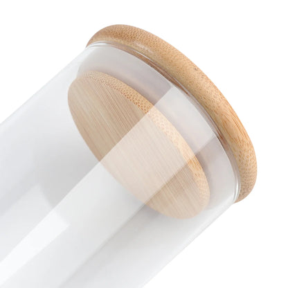 Airtight Glass Canisters with Bamboo Lids | Modern Pantry Storage Jars