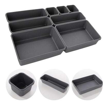 8-Piece Adjustable Drawer Organizing Bins & Trays | Versatile Storage Set for Home & Office