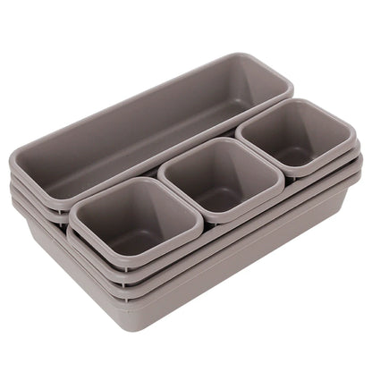 8-Piece Adjustable Drawer Organizing Bins & Trays | Versatile Storage Set for Home & Office