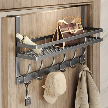 Easy-Install Over-the-Door Hook Rack | Multi-Purpose Storage Organizer