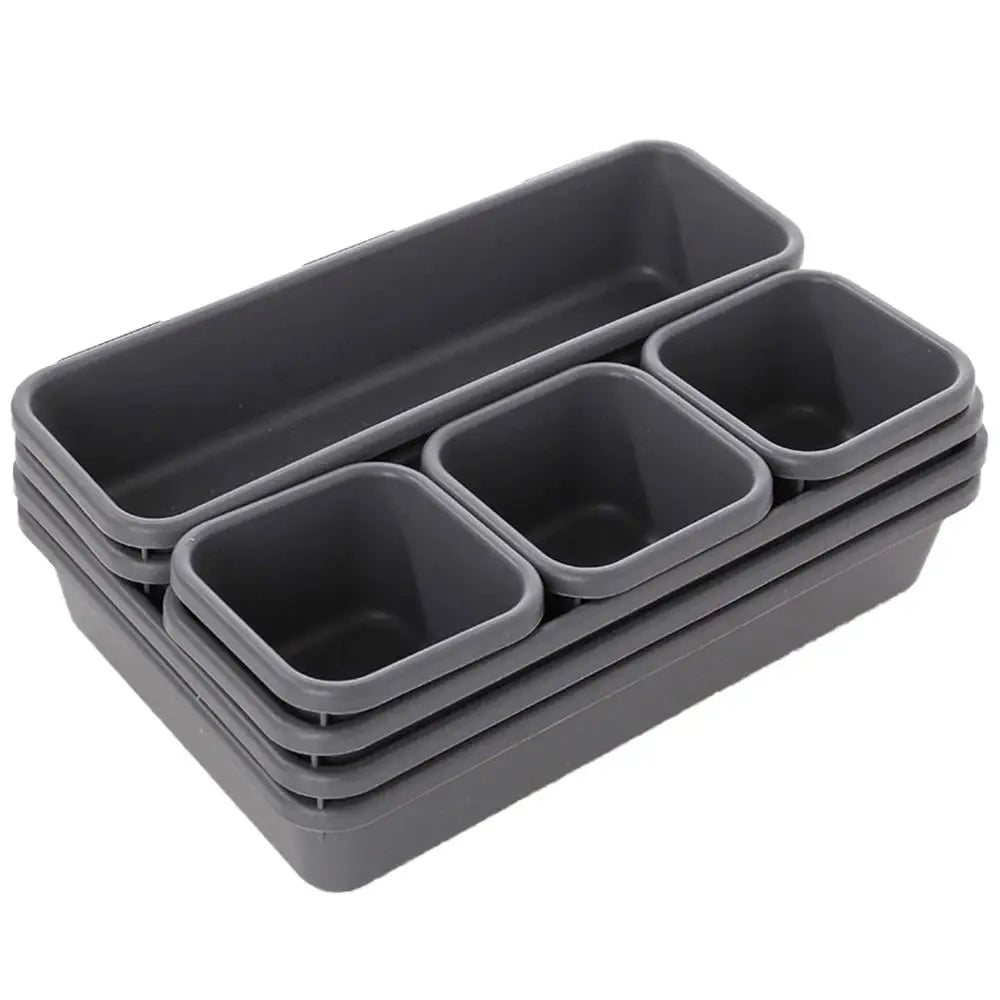8-Piece Adjustable Drawer Organizing Bins & Trays | Versatile Storage Set for Home & Office
