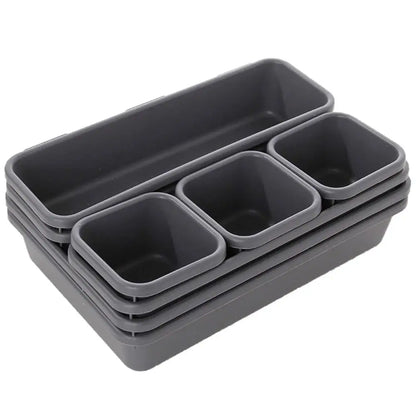 8-Piece Adjustable Drawer Organizing Bins & Trays | Versatile Storage Set for Home & Office