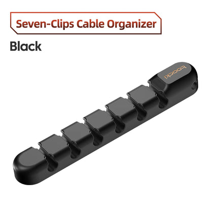 Adhesive Cable Organizer Clips | Desktop Cord & Wire Holder