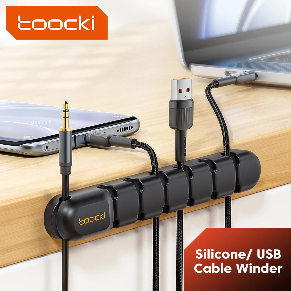 Adhesive Cable Organizer Clips | Desktop Cord & Wire Holder