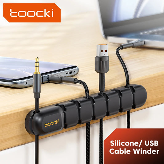 Adhesive Cable Organizer Clips | Desktop Cord & Wire Holder