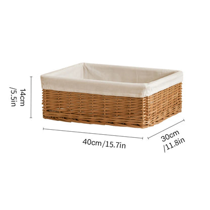 Woven Storage Baskets with Linen Liners | Natural Organizer Bins
