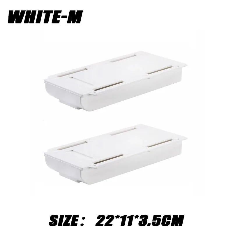 Self-Adhesive Hidden Under-Desk Drawer | Space-Saving Desktop Organize
