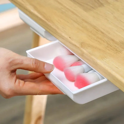 Self-Adhesive Hidden Under-Desk Drawer | Space-Saving Desktop Organize