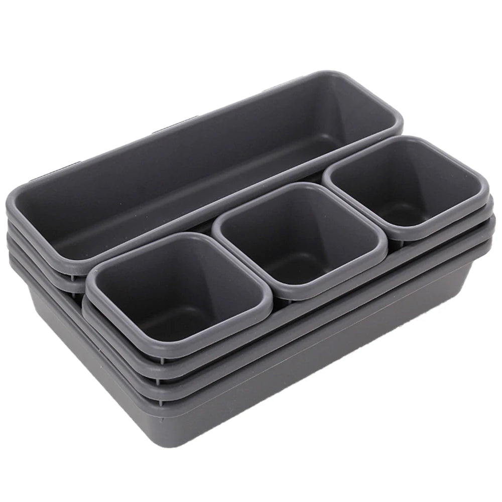 8-Piece Adjustable Drawer Organizing Bins & Trays | Versatile Storage Set for Home & Office