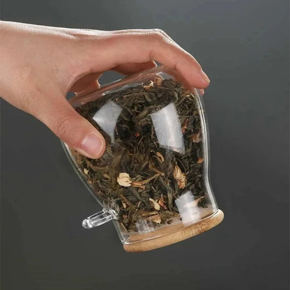 Airtight Glass Food Storage Jar with Bamboo Lid – Coffee, Sugar & Tea Canister