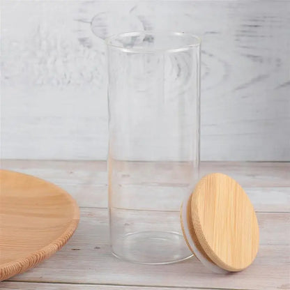 Airtight Glass Canisters with Bamboo Lids | Modern Pantry Storage Jars