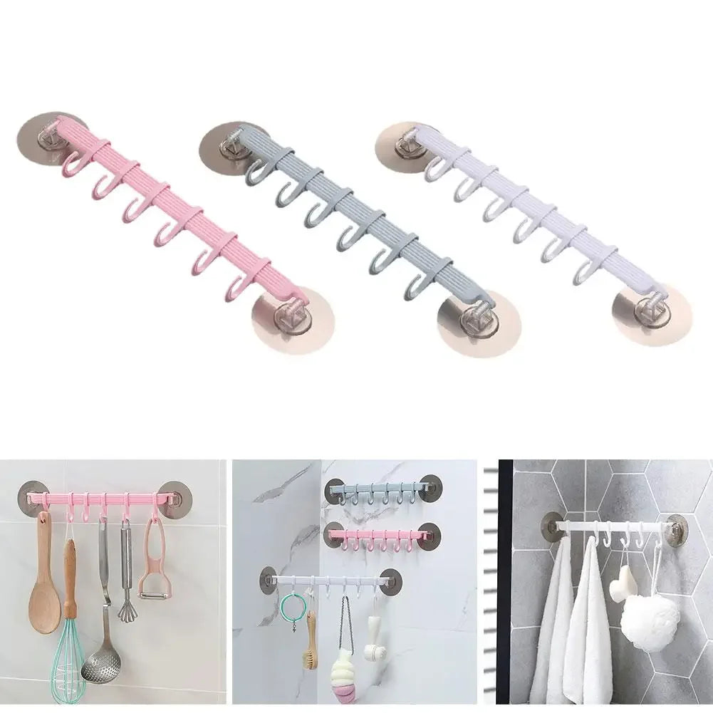 Adhesive Suction Cup Wall Hooks | No-Drill Bathroom Organizer
