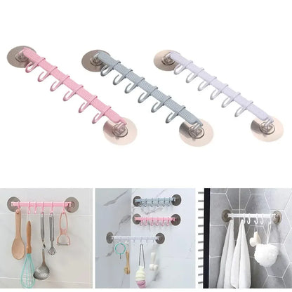 Adhesive Suction Cup Wall Hooks | No-Drill Bathroom Organizer