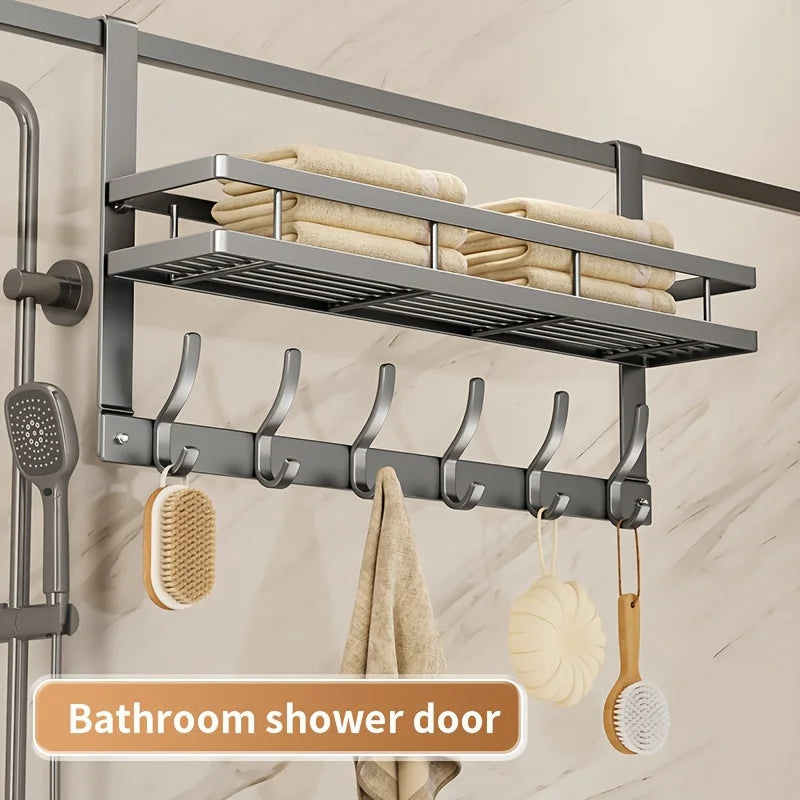 Easy-Install Over-the-Door Hook Rack | Multi-Purpose Storage Organizer