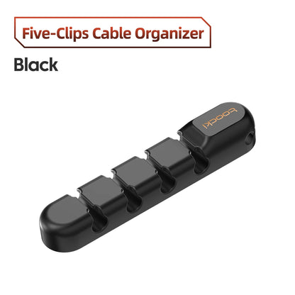 Adhesive Cable Organizer Clips | Desktop Cord & Wire Holder