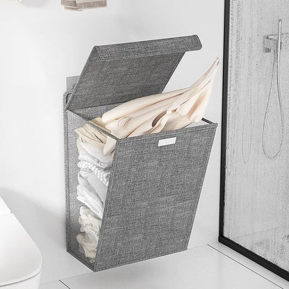 Foldable Wall-Mounted Laundry Hamper | Space-Saving Mesh Basket