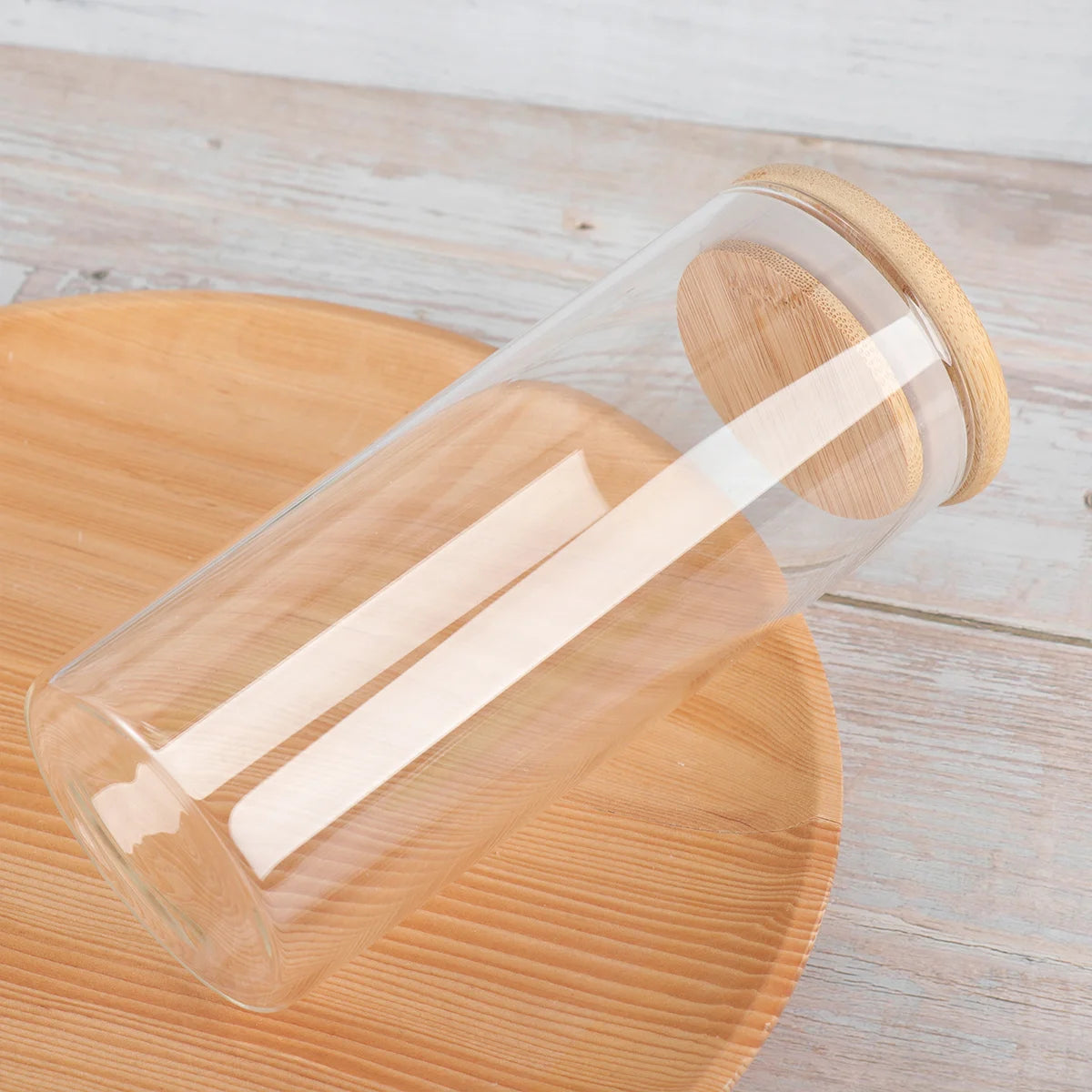Airtight Glass Canisters with Bamboo Lids | Modern Pantry Storage Jars