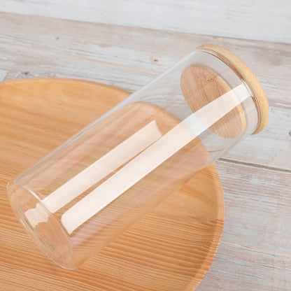 Airtight Glass Canisters with Bamboo Lids | Modern Pantry Storage Jars