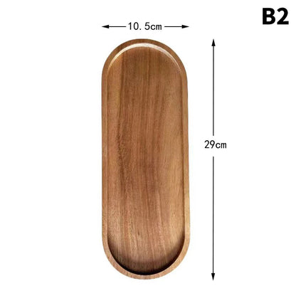 Solid Wood Serving Tray | Japanese-Style Catchall & Decor Plate