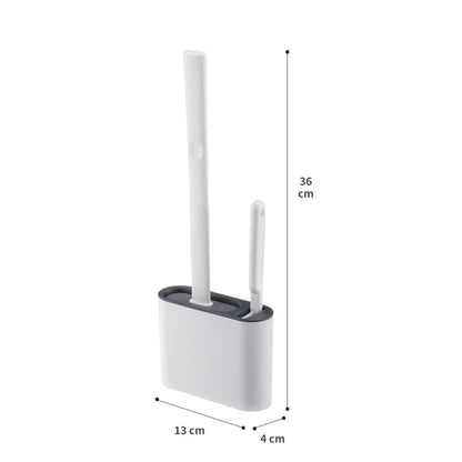 Modern Silicone Toilet Brush with Wall-Mounted Holder | Hygienic Cleaning Set