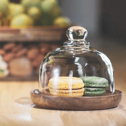 Stackable Glass Food Storage Jars with Wooden Lid – Airtight Snack, Nut & Candy Organizer