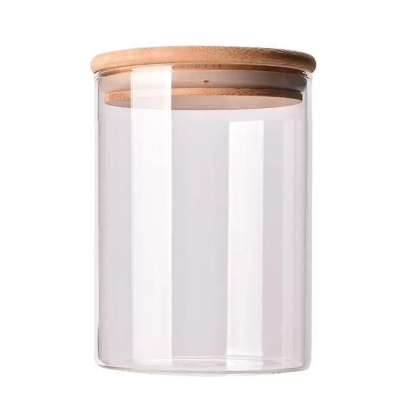 Airtight Glass Canisters with Bamboo Lids | Modern Pantry Storage Jars