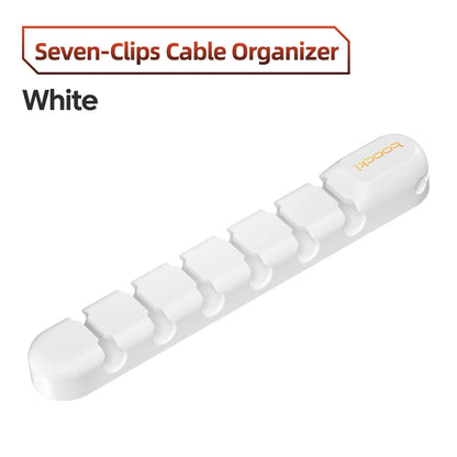 Adhesive Cable Organizer Clips | Desktop Cord & Wire Holder