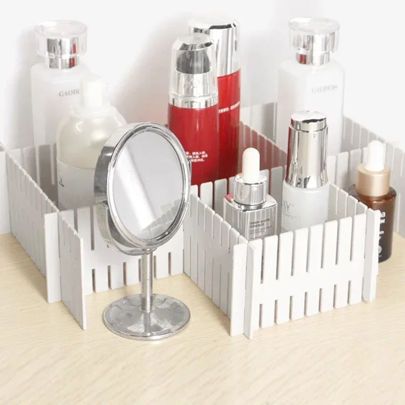 Adjustable DIY Drawer Dividers | Plastic Interlocking Partitions for Clothes & Accessories