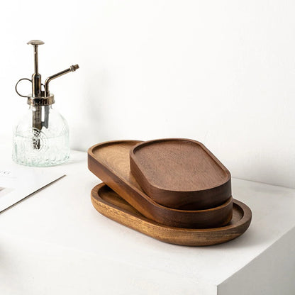 Solid Wood Serving Tray | Japanese-Style Catchall & Decor Plate