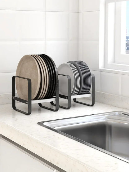 Collapsible Kitchen Dish Drying Rack | Plate Organizer for Cabinets & Countertops