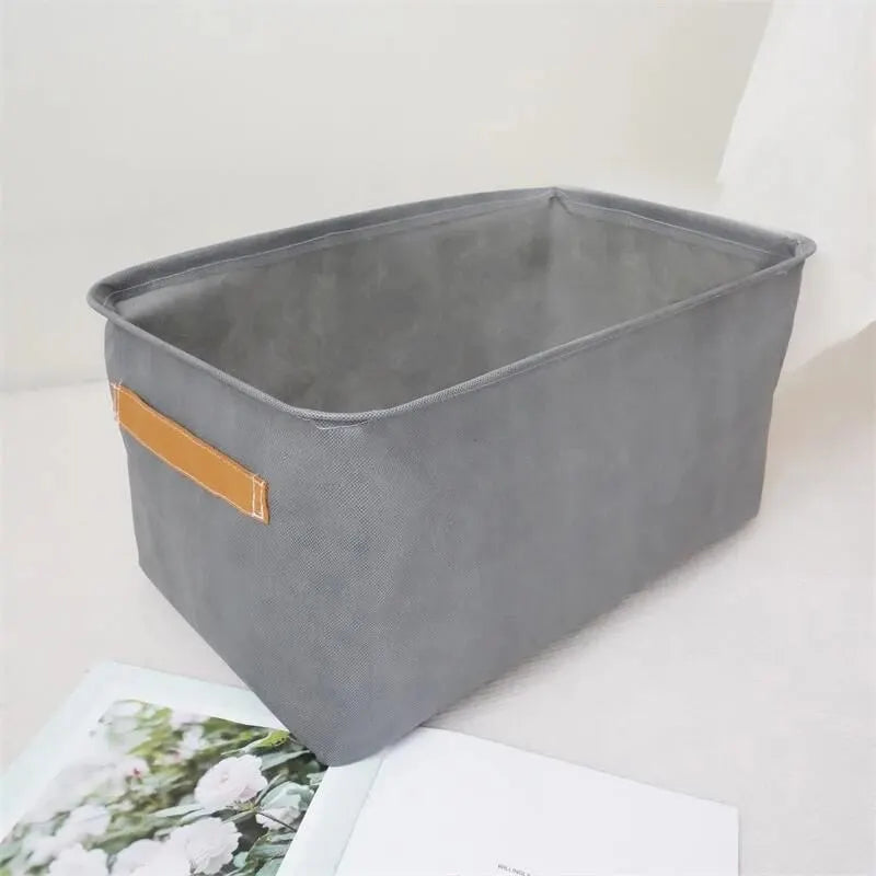 Foldable Fabric Storage Bins with Steel Frame | Stackable Closet Organizers