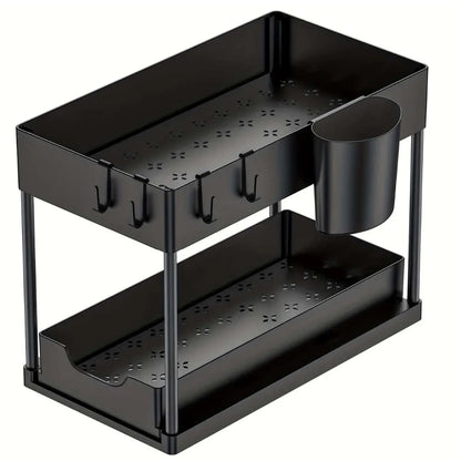 Under Sink Organizer with Sliding Drawers | Multi-Purpose Kitchen & Bathroom Storage Rack