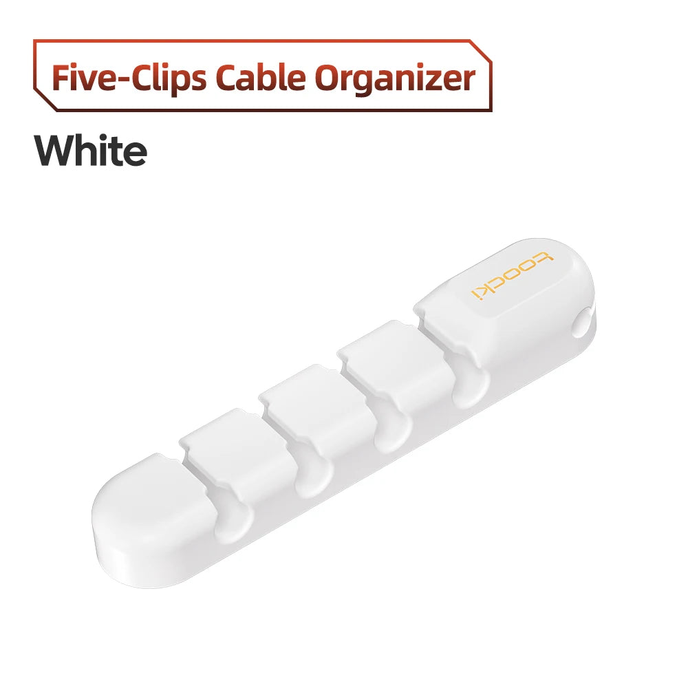 Adhesive Cable Organizer Clips | Desktop Cord & Wire Holder