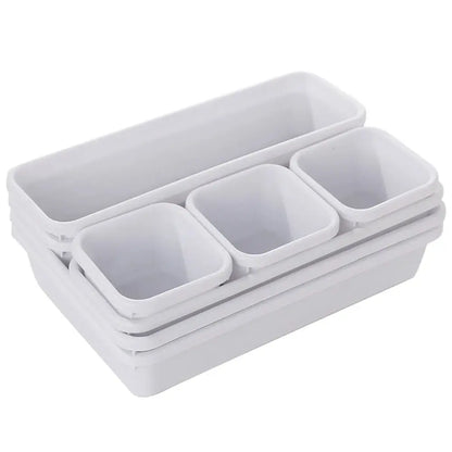 8-Piece Adjustable Drawer Organizing Bins & Trays | Versatile Storage Set for Home & Office