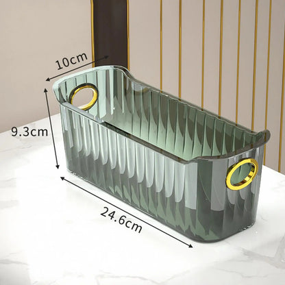 Multi-Purpose Clear Storage Bins | Stackable Refrigerator, Pantry & Cabinet Organizers