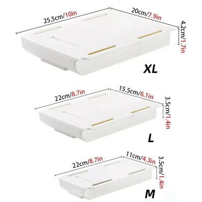 Self-Adhesive Hidden Under-Desk Drawer | Space-Saving Desktop Organize